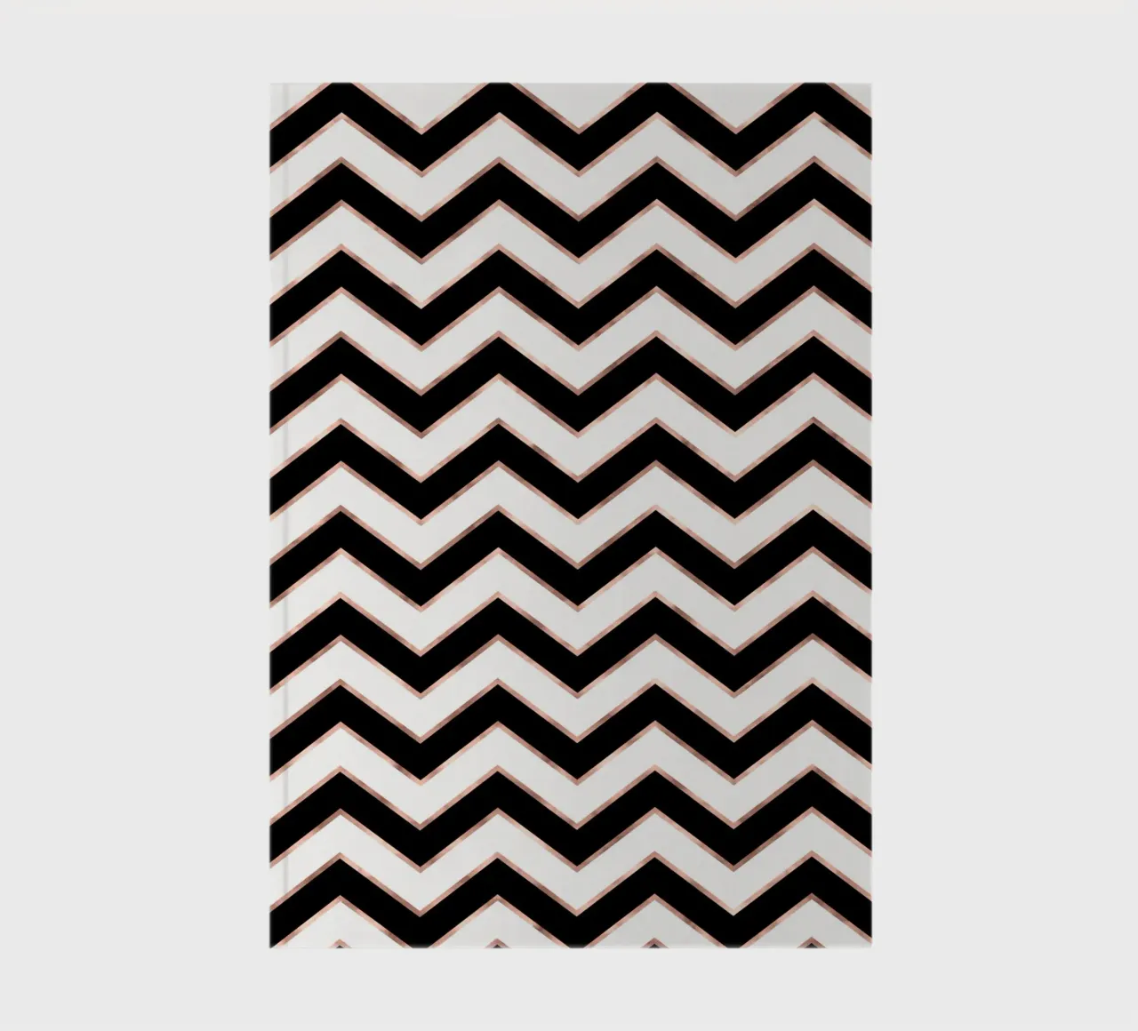 Black and white pattern with copper shimmer notebook by CalliLetters