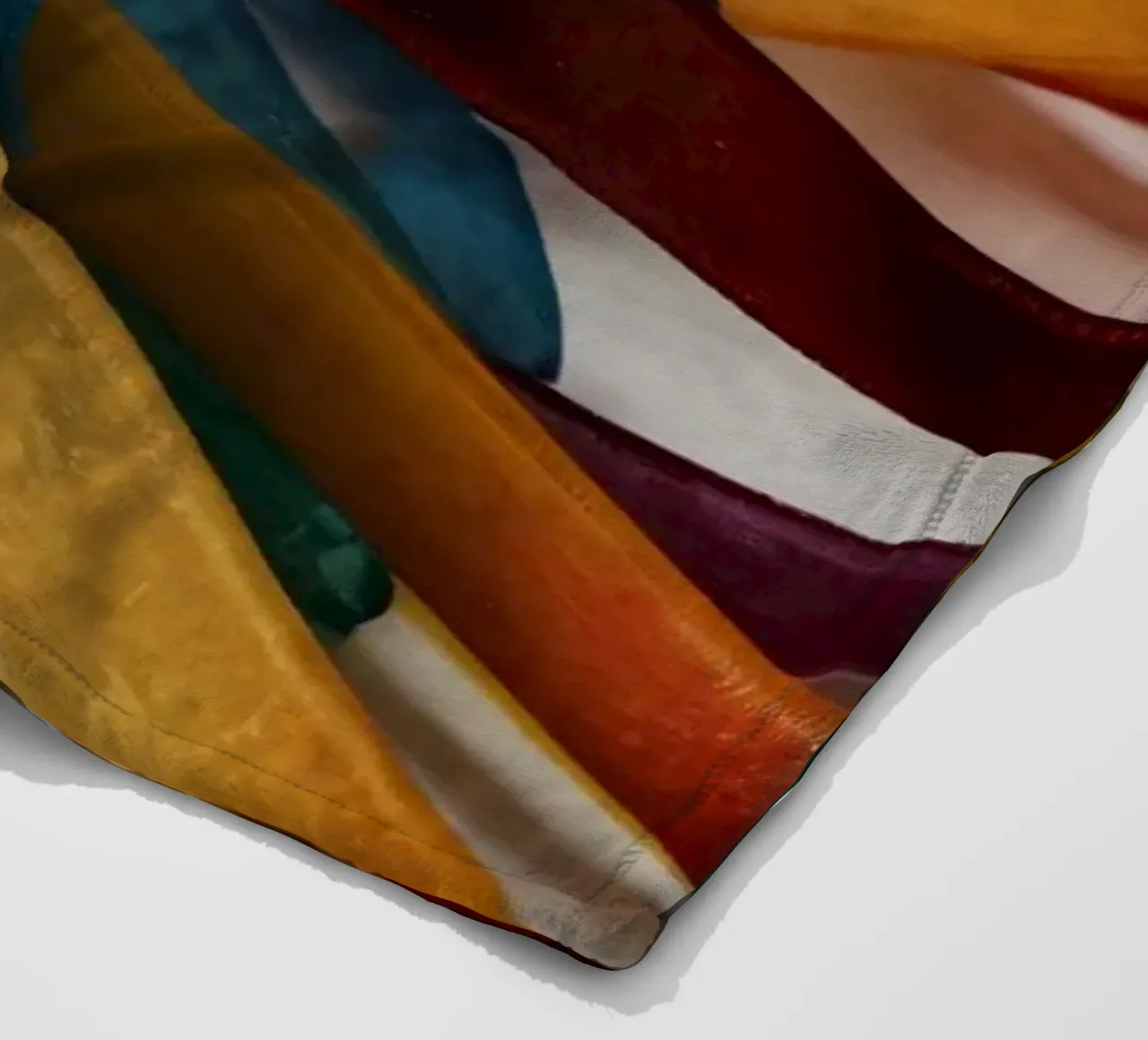 Vibrant collection of colorful ribbons scattered fleece blanket by DesignDoodle