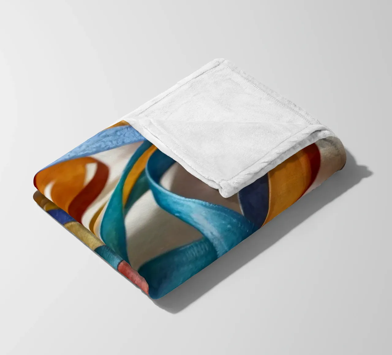 Vibrant collection of colorful ribbons scattered fleece blanket by DesignDoodle