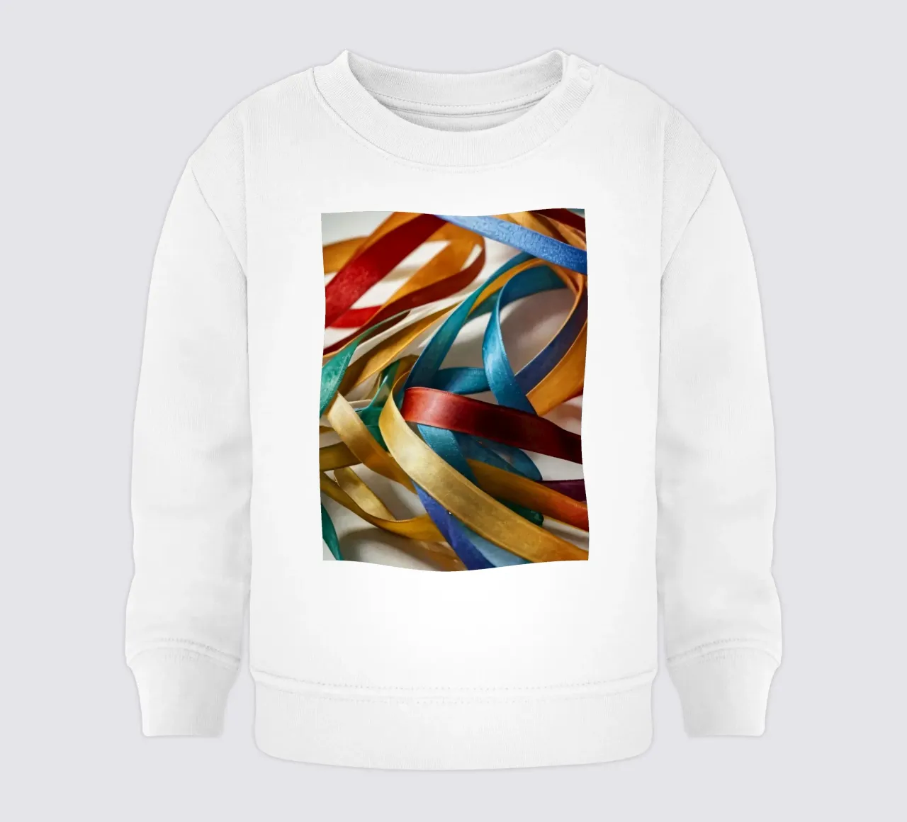 Vibrante collezione di nastri colorati sparsi felpa neonato da DesignDoodle