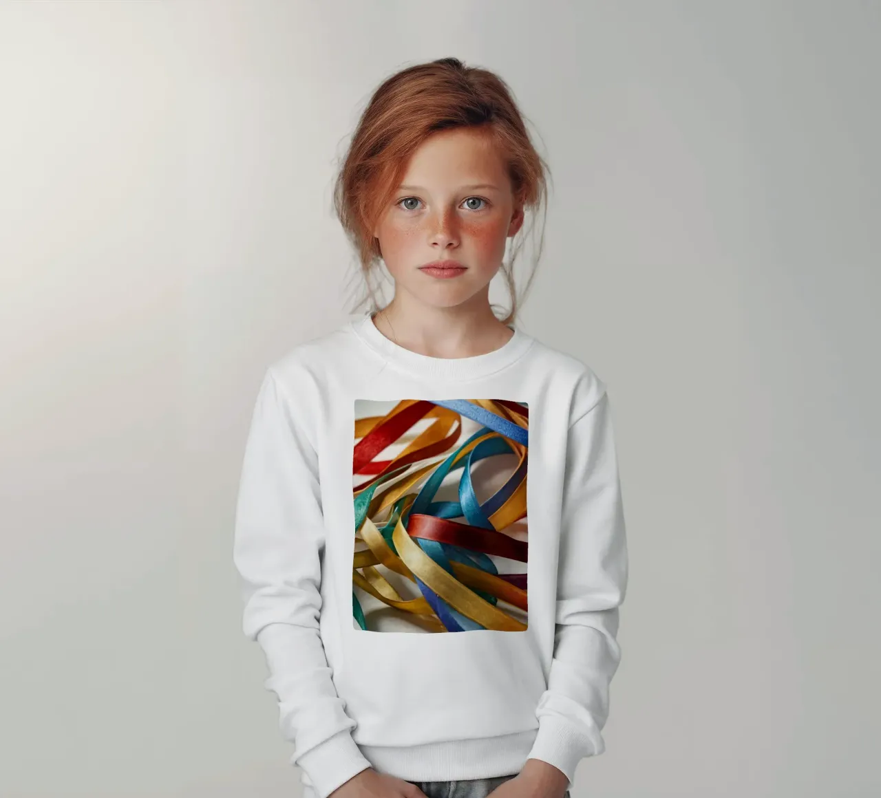 Vibrante collezione di nastri colorati sparsi felpa bambino da DesignDoodle
