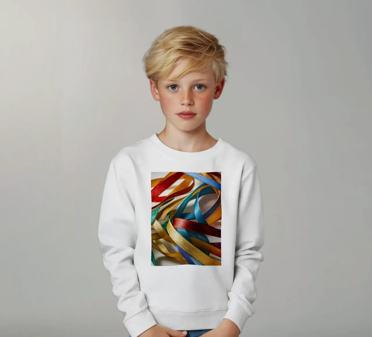 Vibrante collezione di nastri colorati sparsi felpa bambino da DesignDoodle