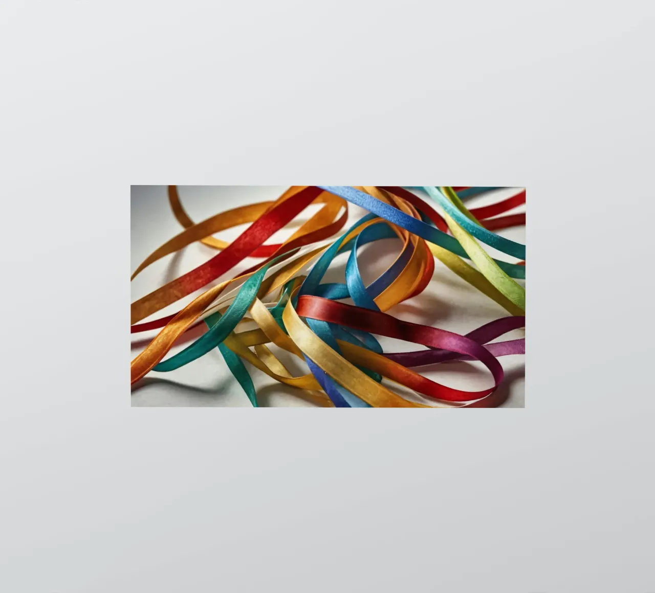 Vibrant collection of colorful ribbons scattered sticker by DesignDoodle