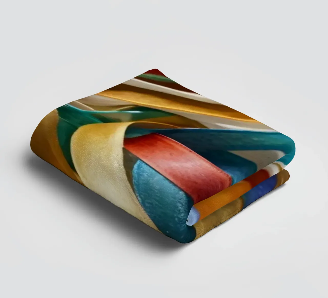 Vibrant collection of colorful ribbons scattered towel by DesignDoodle