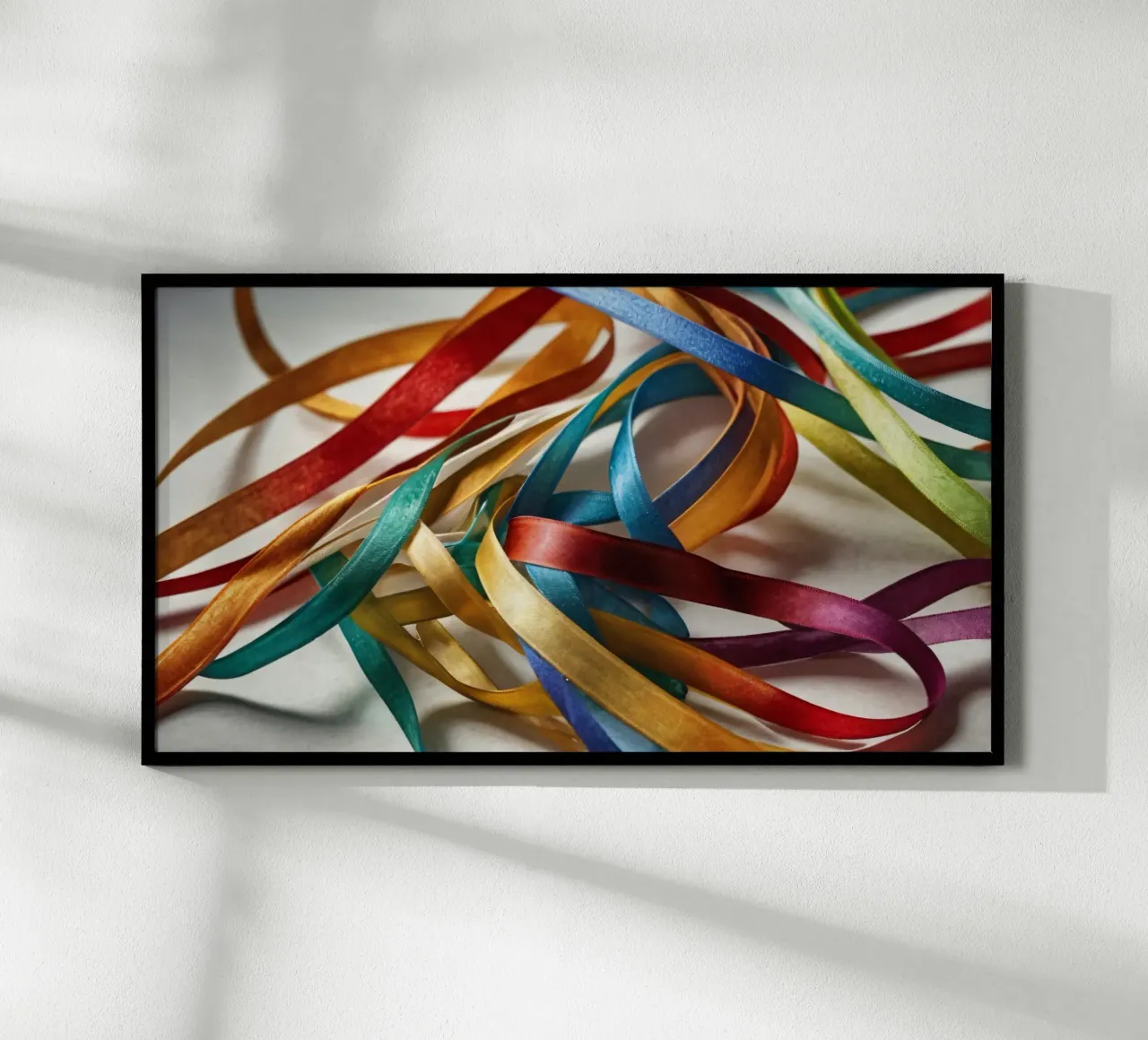 Vibrant collection of colorful ribbons scattered poster by DesignDoodle