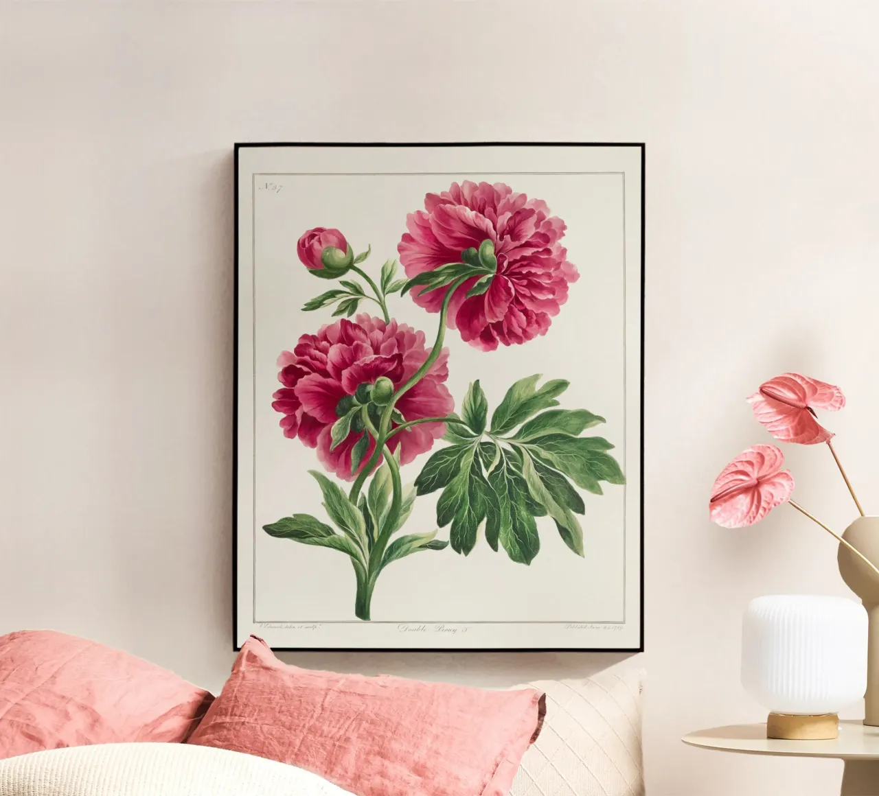 Pink Peonies plexiglass da Venus Art