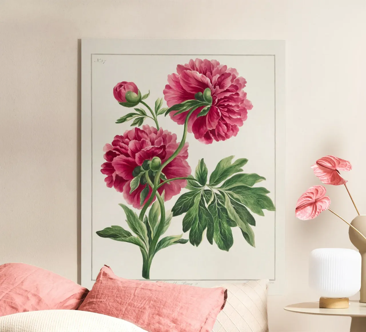 Pink Peonies plexiglass da Venus Art
