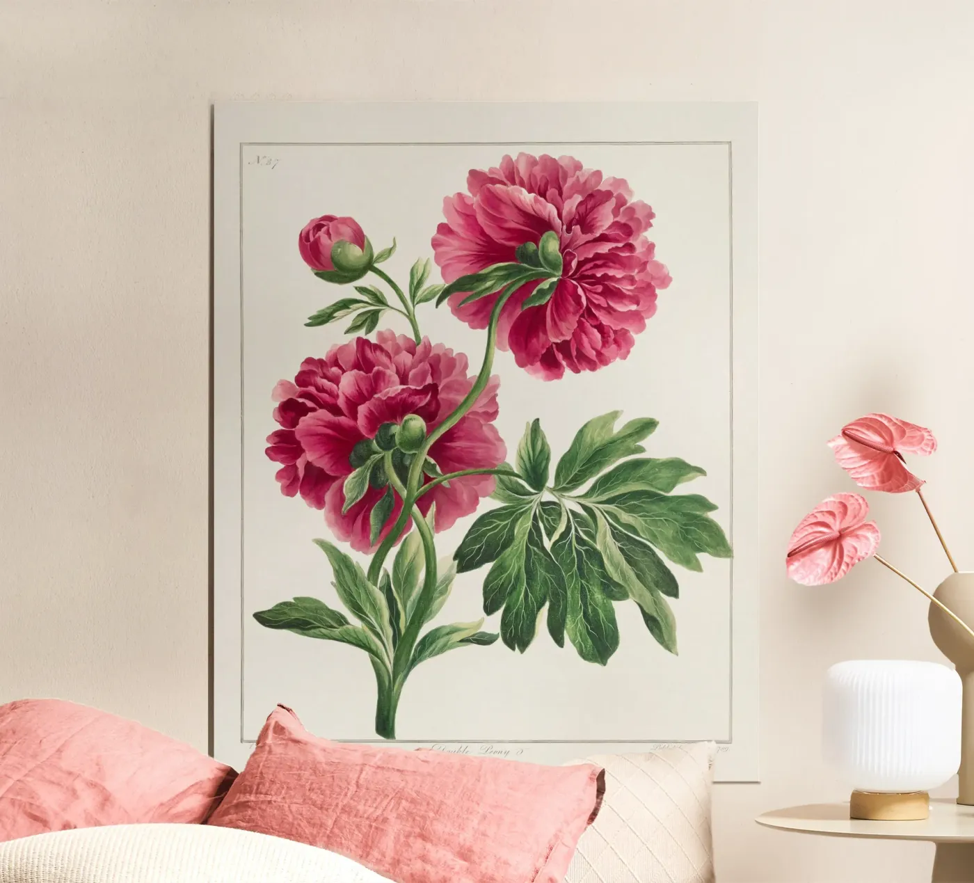 Pink Peonies poster da Venus Art