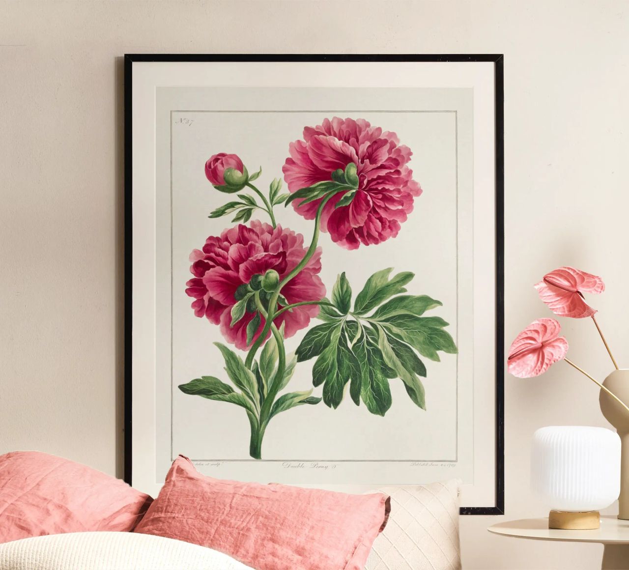 Pink Peonies Poster von Venus Art