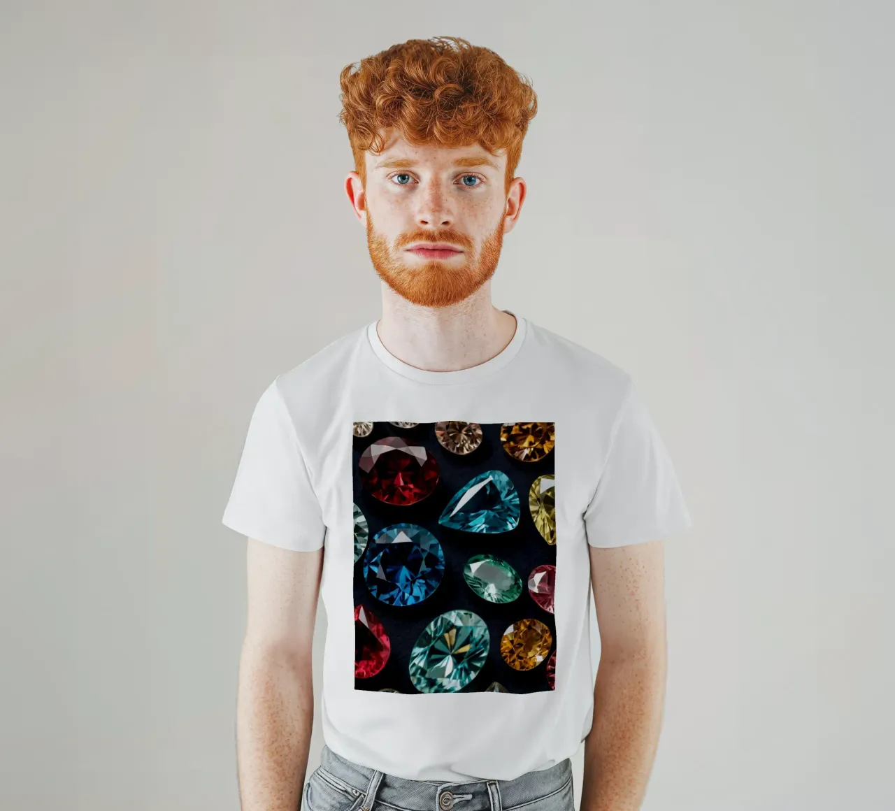 Una vivace collezione di diverse pietre preziose esposte t-shirt da DesignDoodle