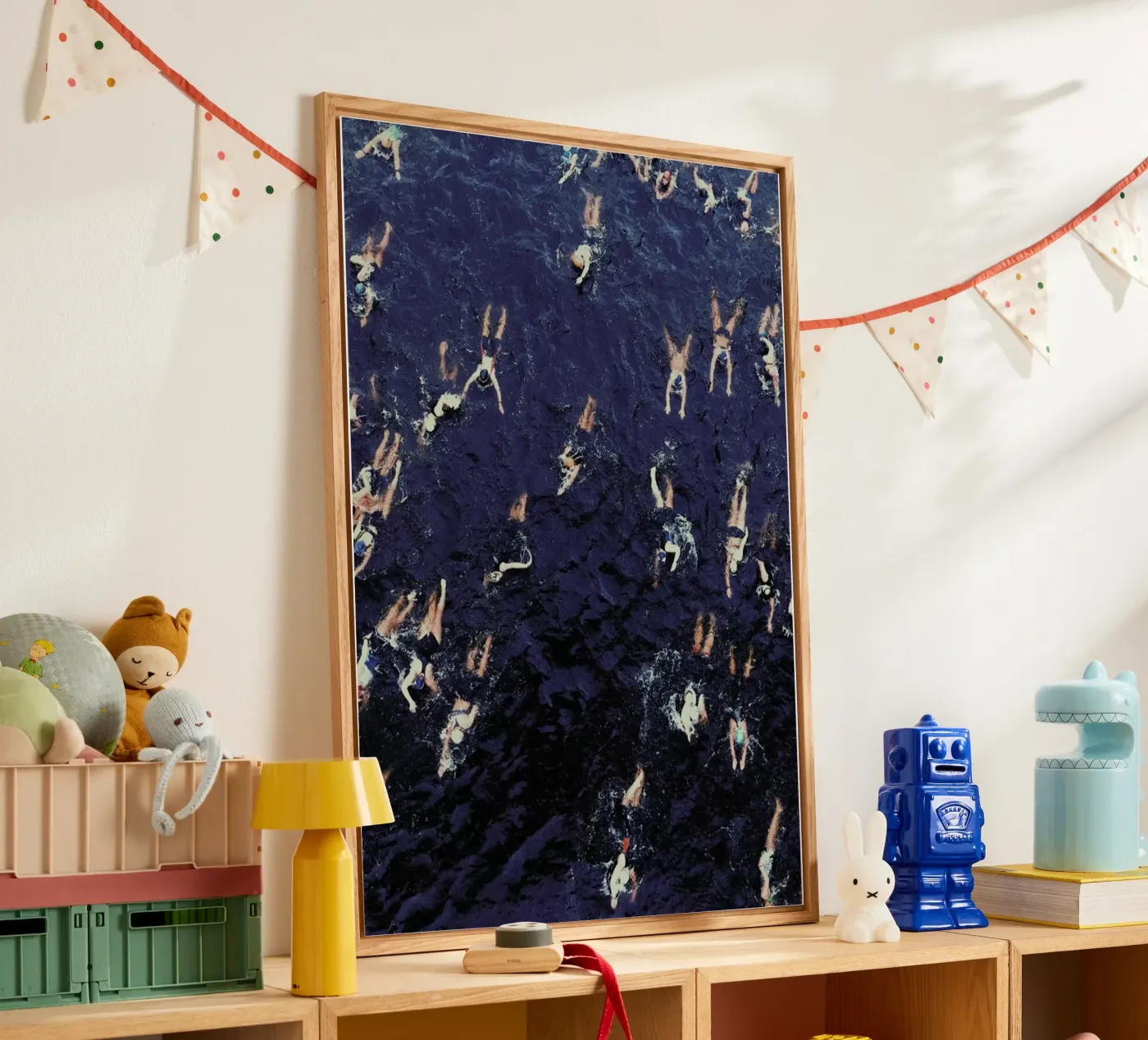Swimming acryl van Sebastian Hilgetag