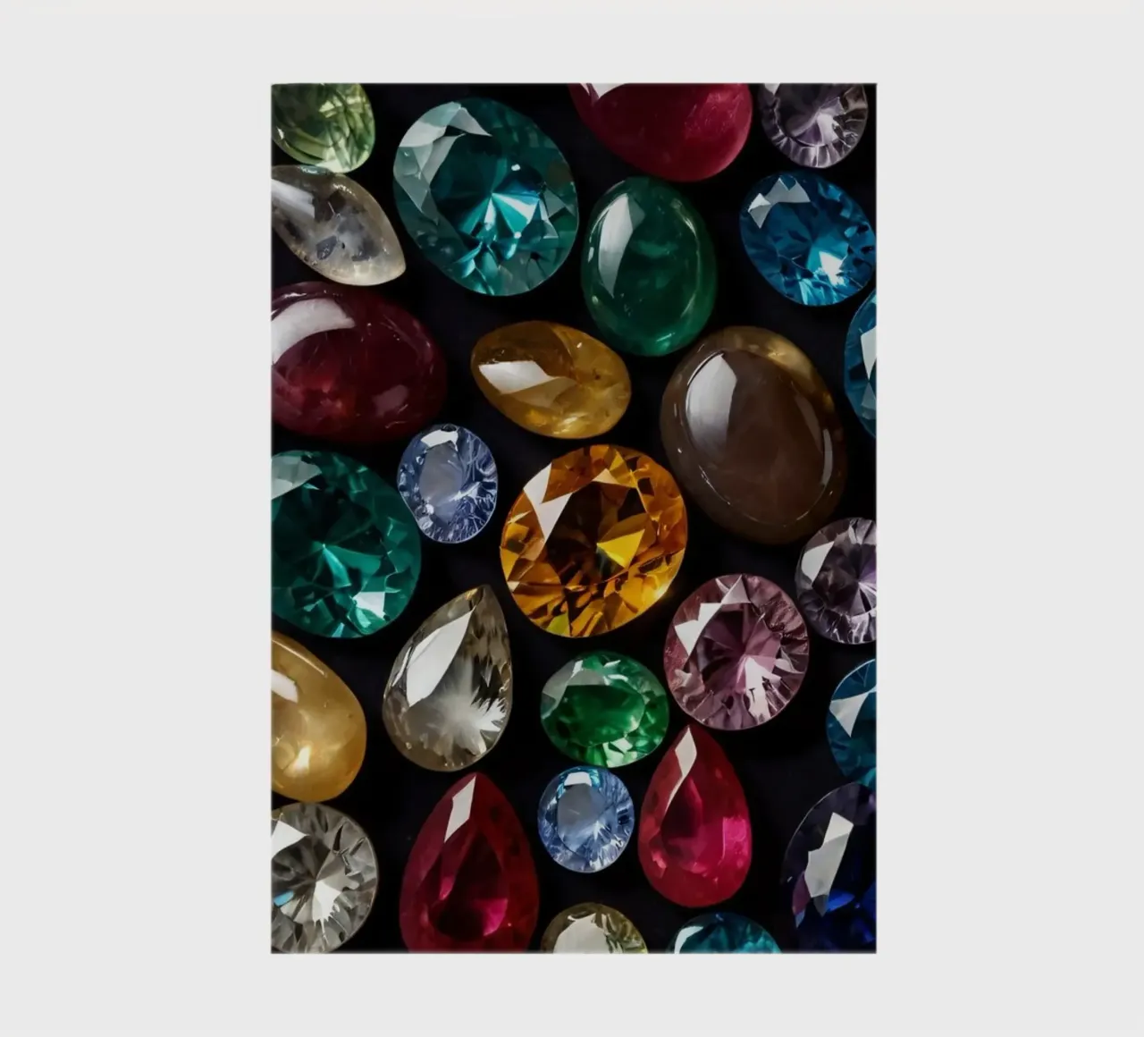 A vibrant collection of various gemstones notebook by DesignDoodle