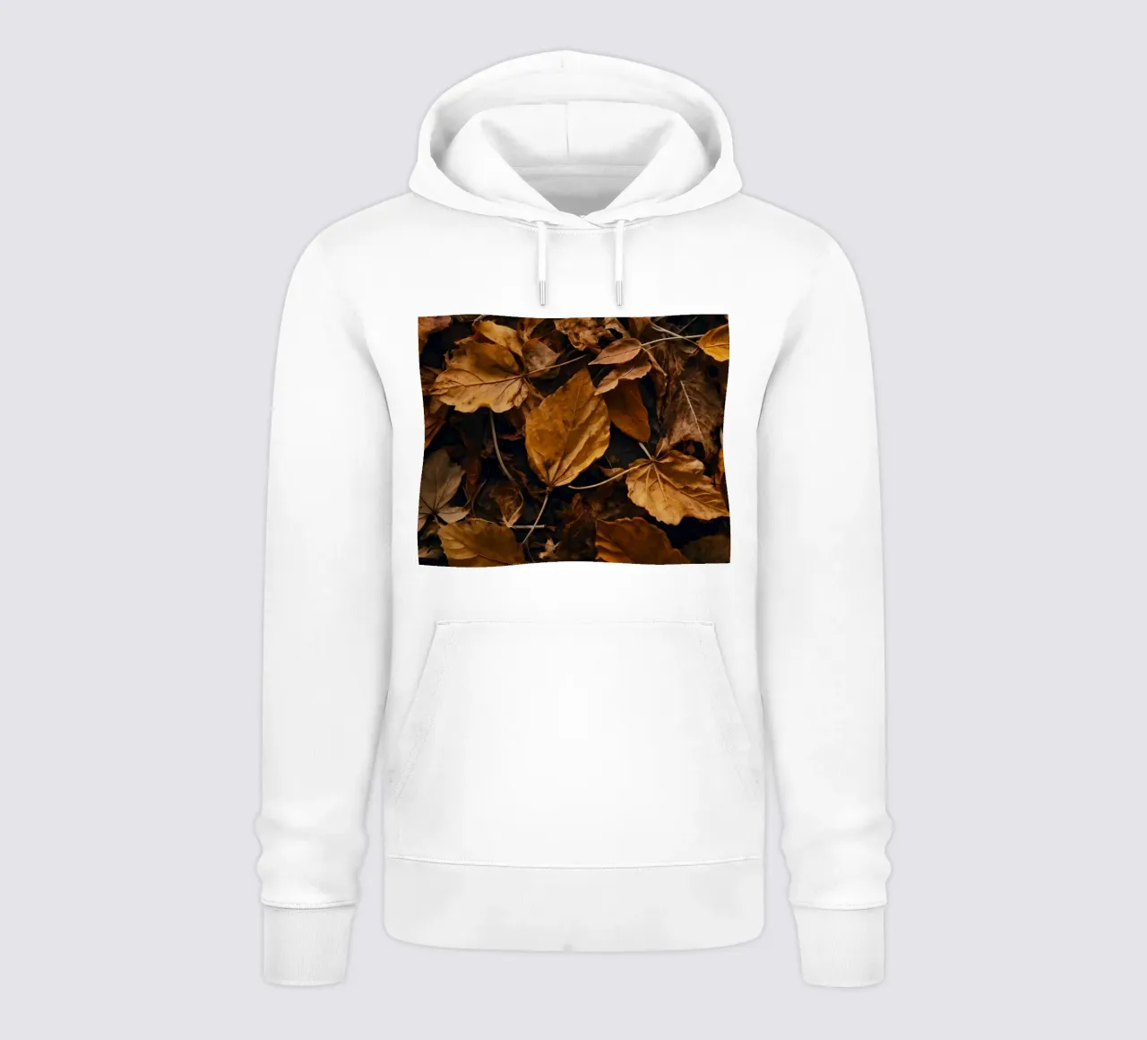 Foglie autunnali colorate sparse sul terreno felpa con cappuccio da DesignDoodle