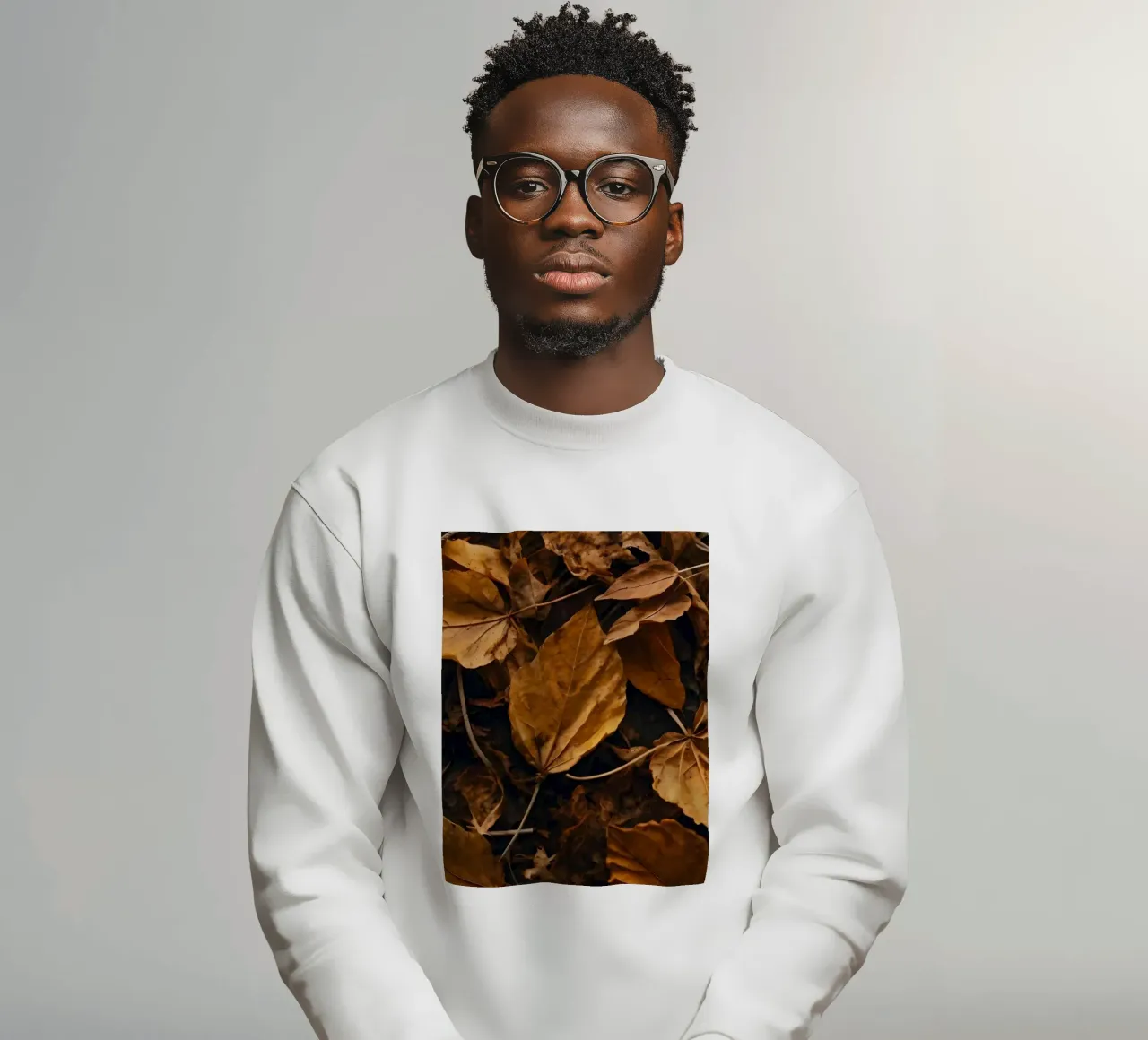 Colorful autumn leaves scattered on the ground sweatshirt by DesignDoodle