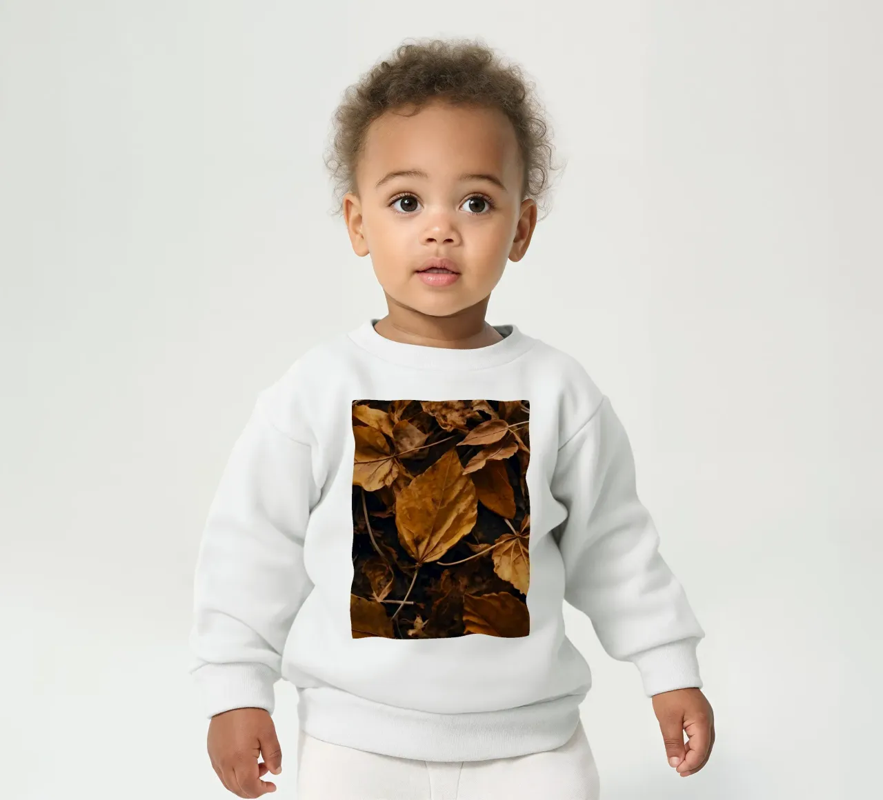 Foglie autunnali colorate sparse sul terreno felpa neonato da DesignDoodle