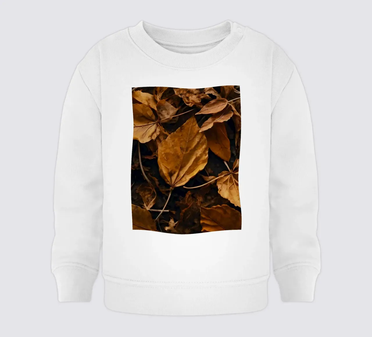 Foglie autunnali colorate sparse sul terreno felpa neonato da DesignDoodle