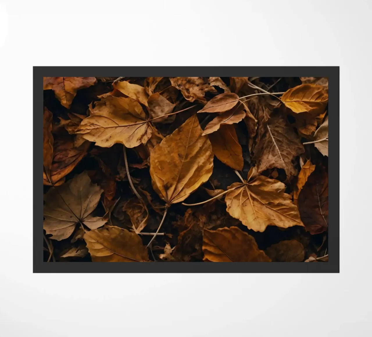 Foglie autunnali colorate sparse sul terreno zerbino da DesignDoodle