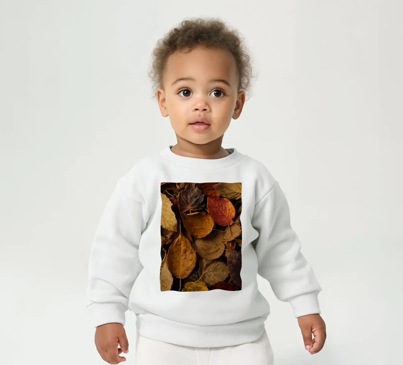 autumn leaves scattered on the ground baby sweatshirt by DesignDoodle