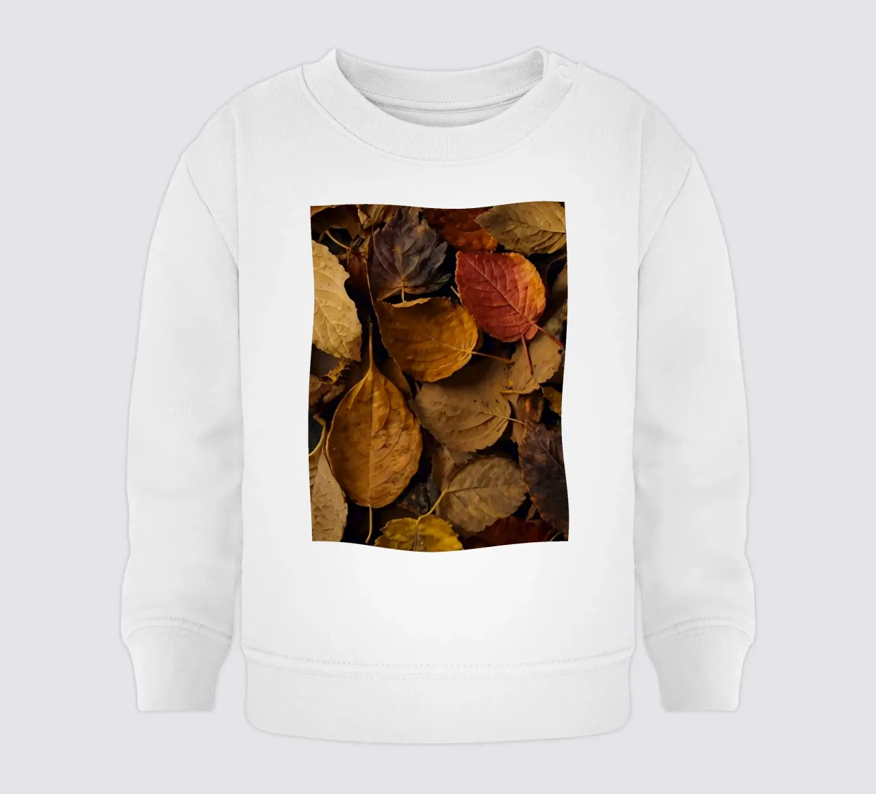 autumn leaves scattered on the ground baby sweatshirt by DesignDoodle