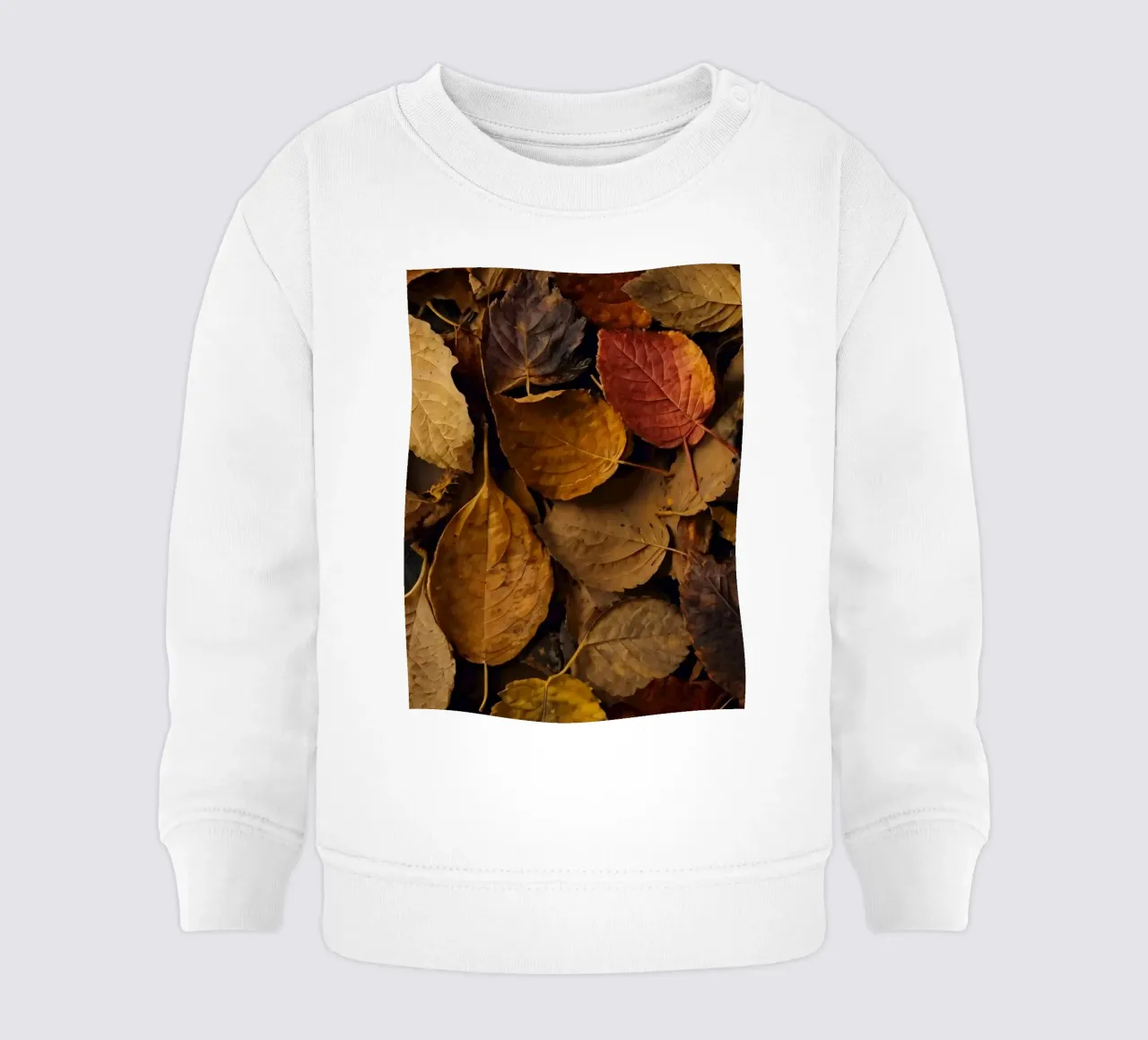 foglie d'autunno sparse a terra felpa neonato da DesignDoodle