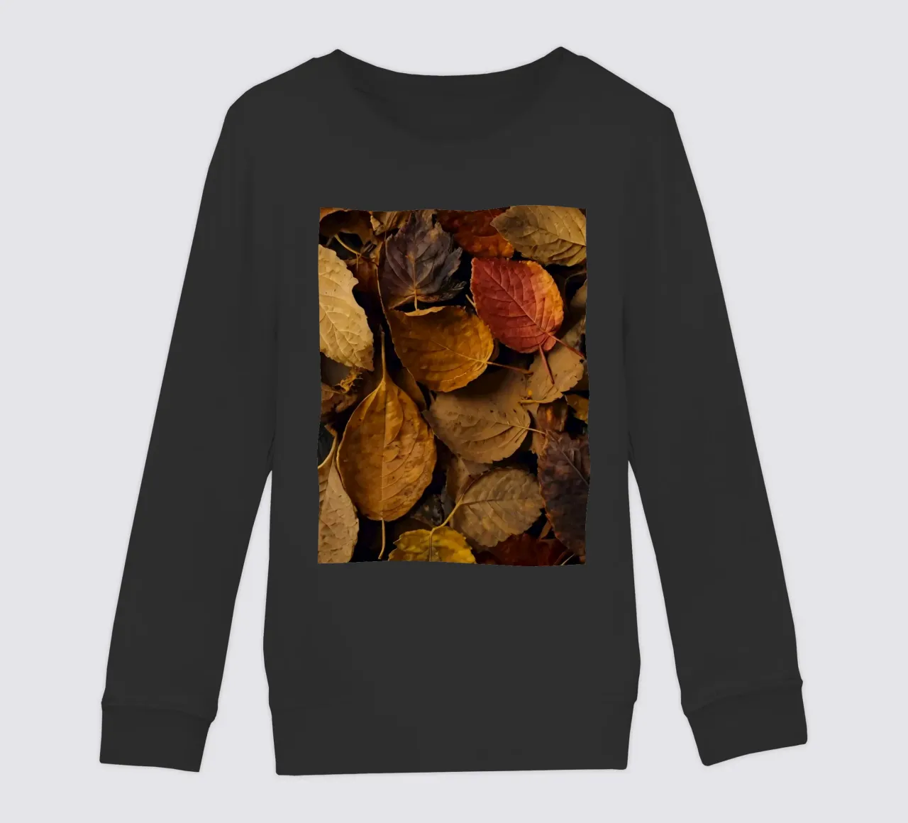 foglie d'autunno sparse a terra felpa bambino da DesignDoodle