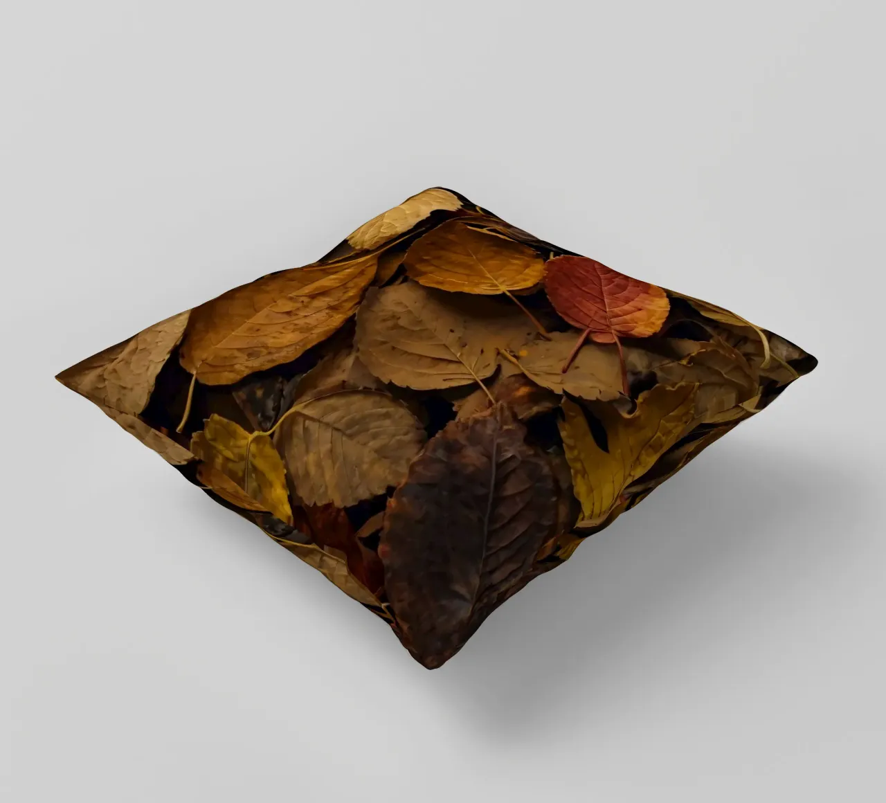 foglie d'autunno sparse a terra cuscino da DesignDoodle