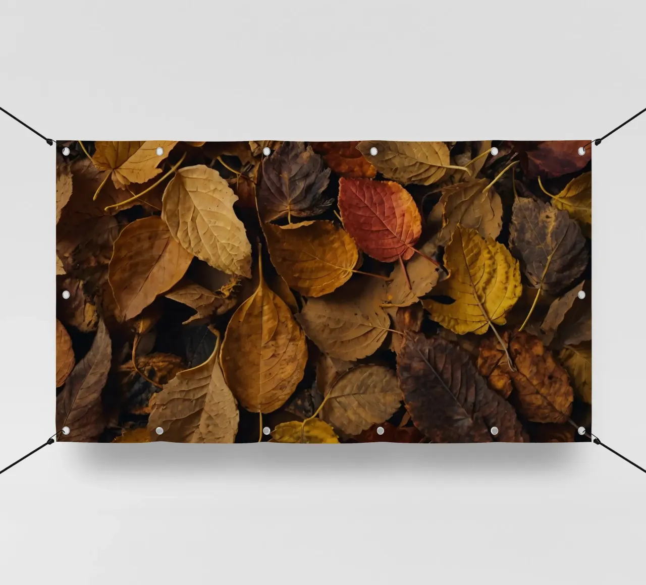 foglie d'autunno sparse a terra telo in pvc da DesignDoodle