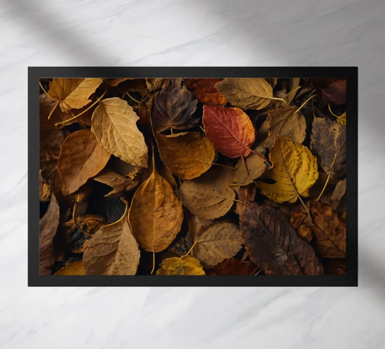 foglie d'autunno sparse a terra zerbino da DesignDoodle