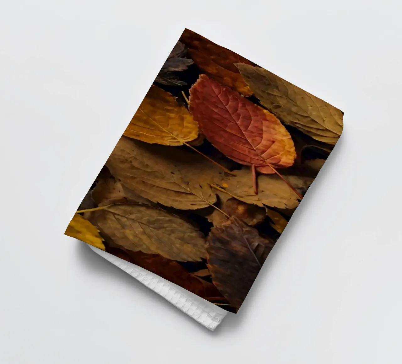 foglie d'autunno sparse a terra canovaccio da cucina da DesignDoodle