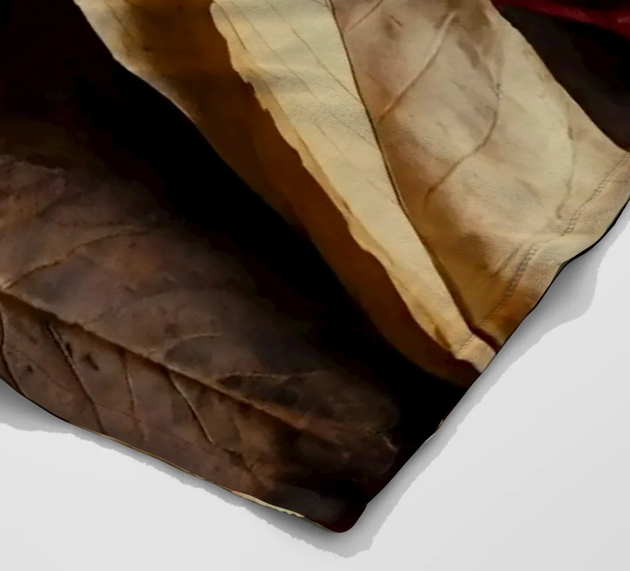 foglie autunnali di varie tonalità sparse su una superficie scura coperta in pile da DesignDoodle