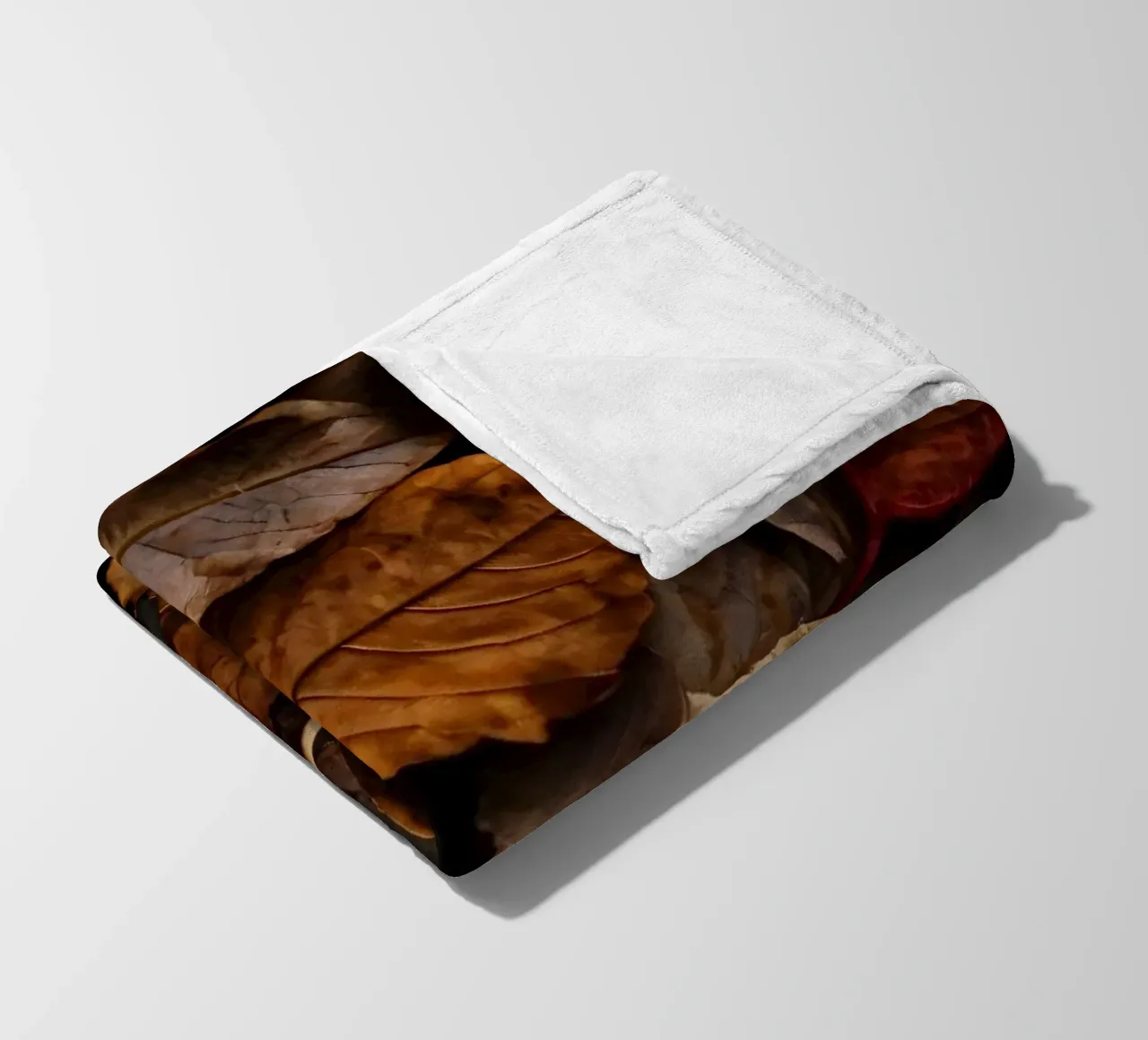 foglie autunnali di varie tonalità sparse su una superficie scura coperta in pile da DesignDoodle