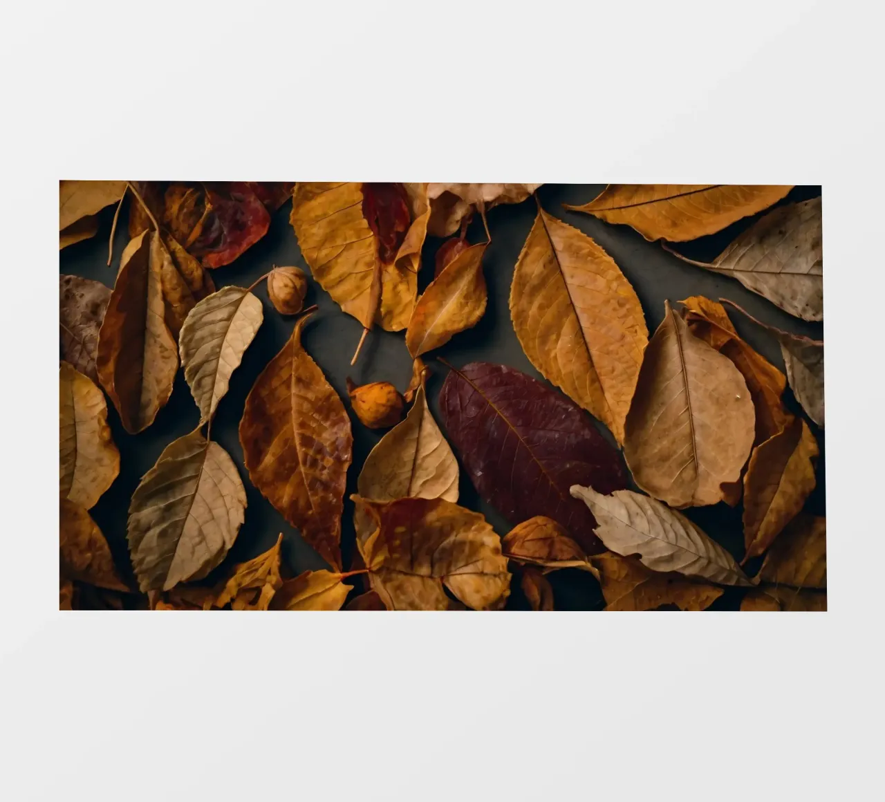 cozy autumn leaves spread create a vibrant seasonal display photo wallpaper by DesignDoodle