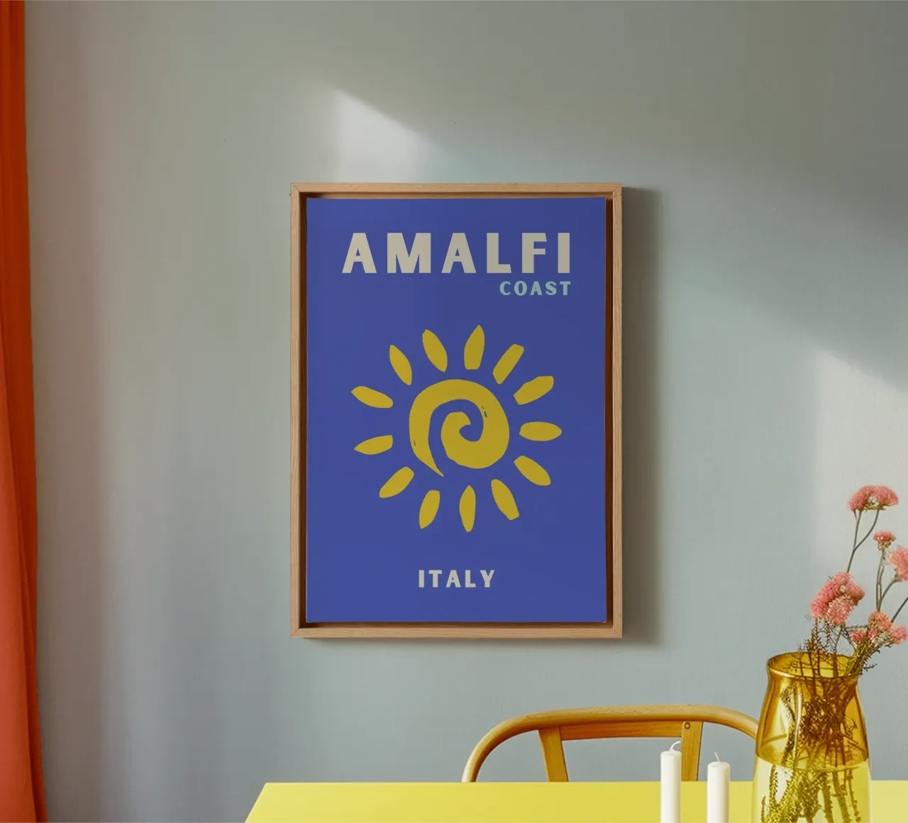 Amalfi Glow tela con Cornice a cassetta da SMPLE
