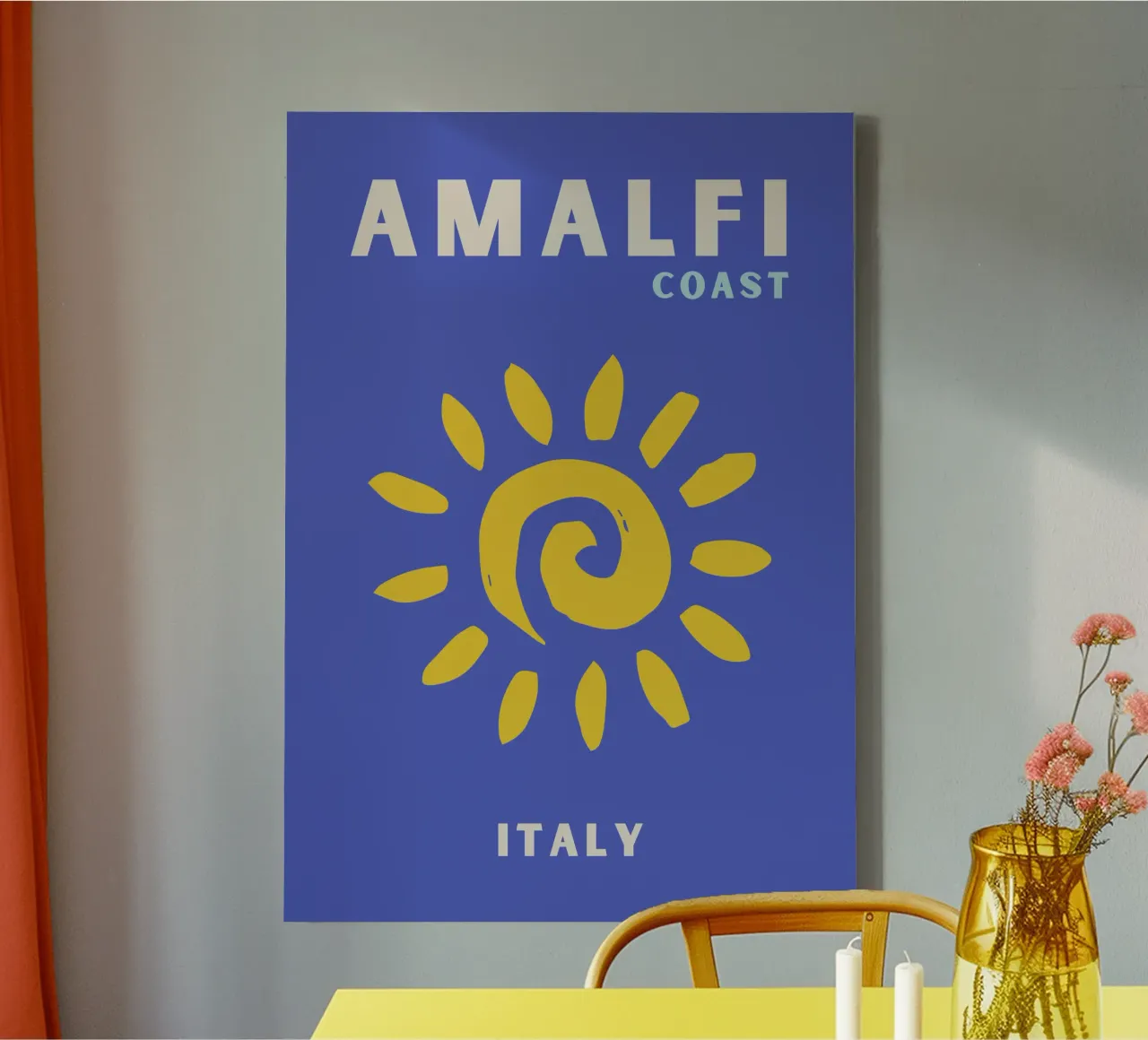 Amalfi Glow tela con Cornice a cassetta da SMPLE
