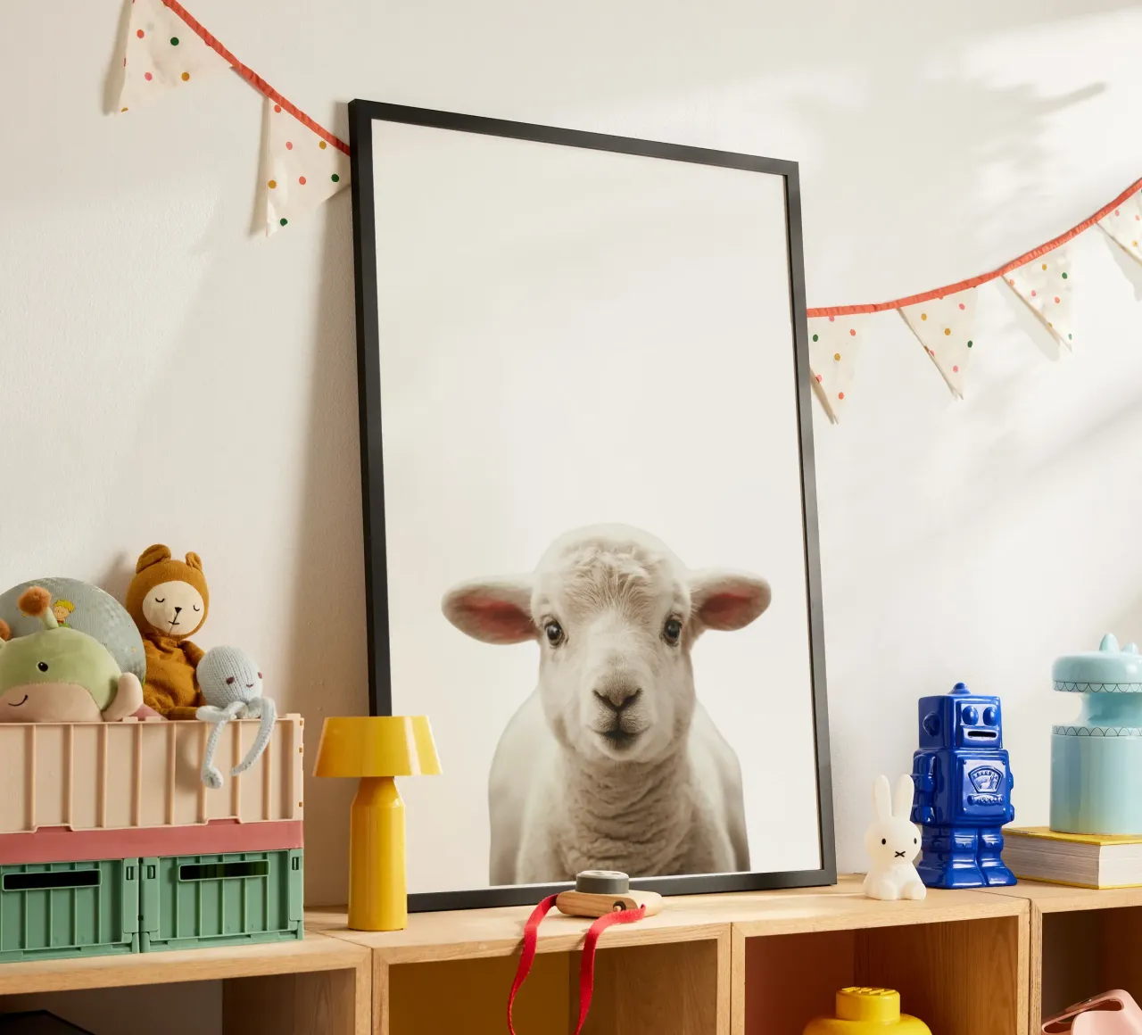 Agneau poster con telaio in alluminio da fltmfrance