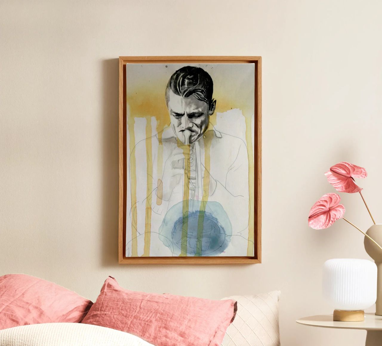 Chet Baker Leinwand von David Diehl