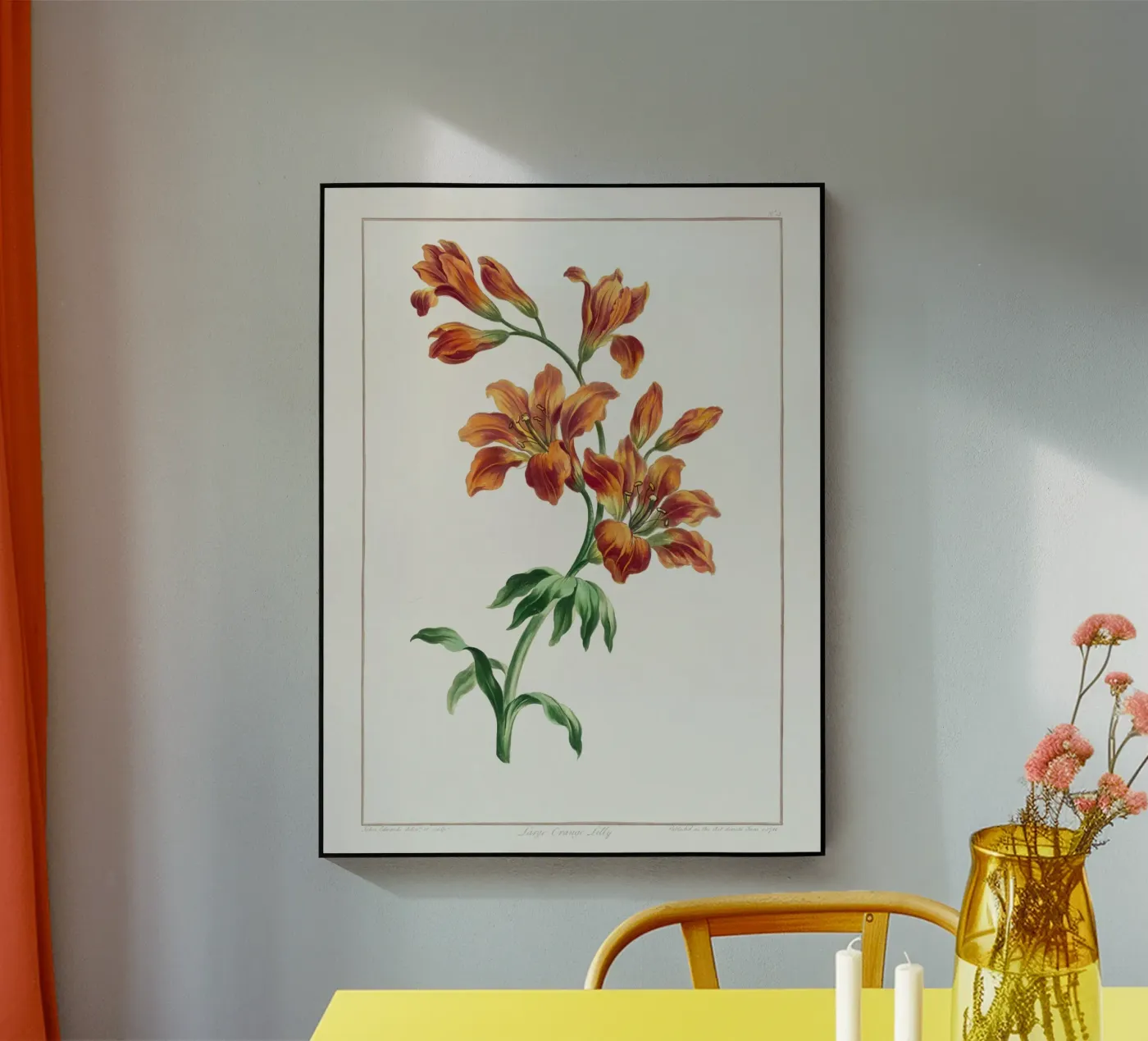 Orange Lilies acryl van Venus Art