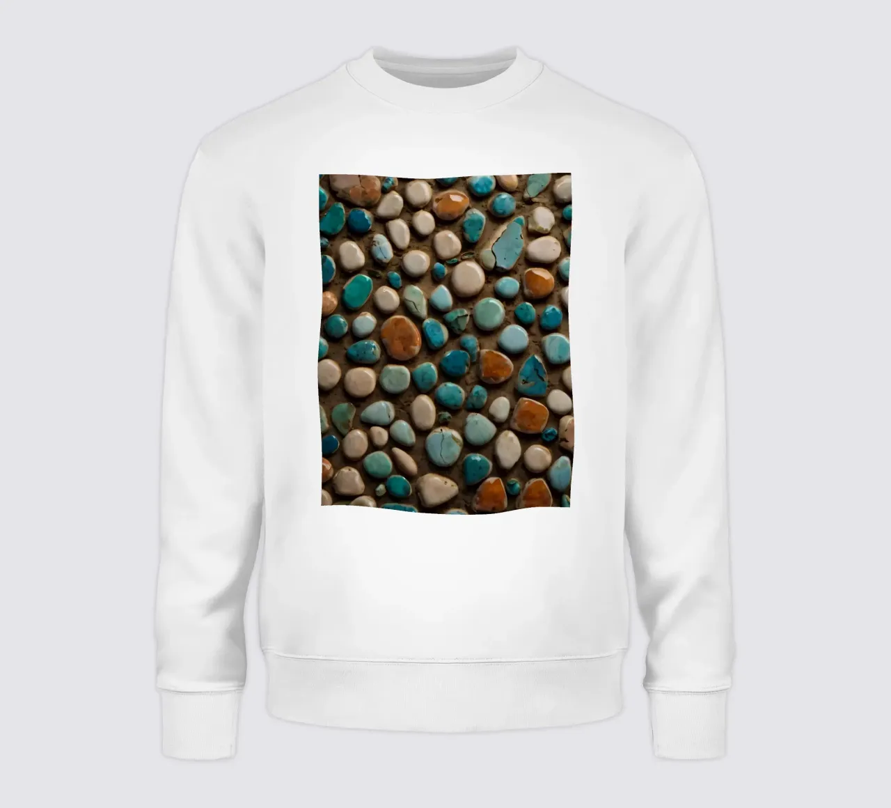 Kleurrijk mozaïek met verschillende gladde stenen sweatshirt van DesignDoodle