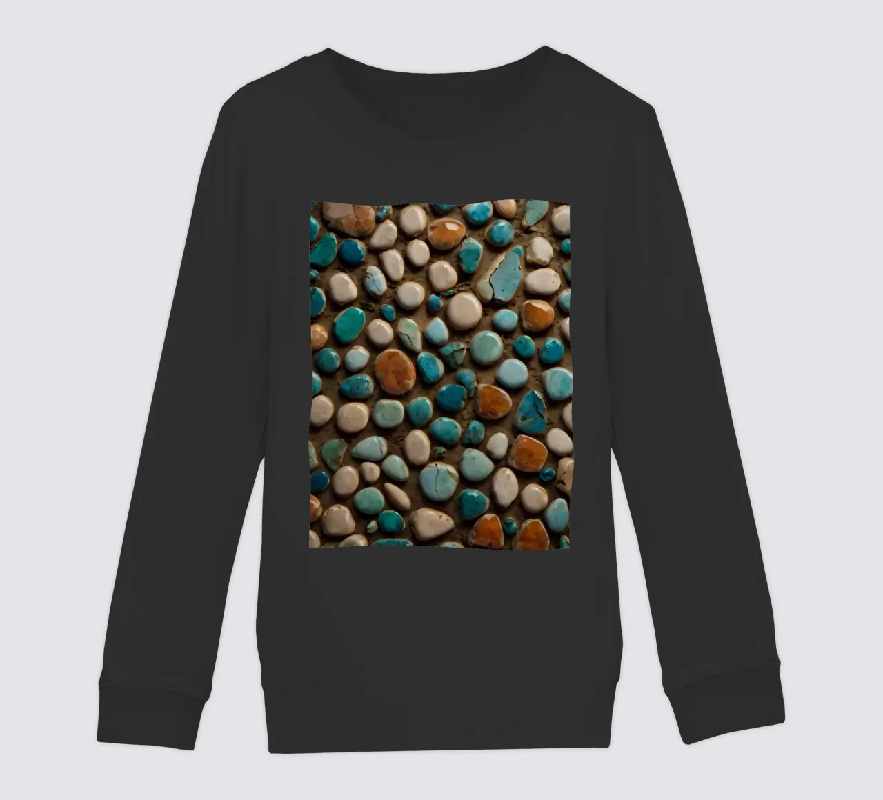 Mosaico colorato con varie pietre lisce felpa bambino da DesignDoodle