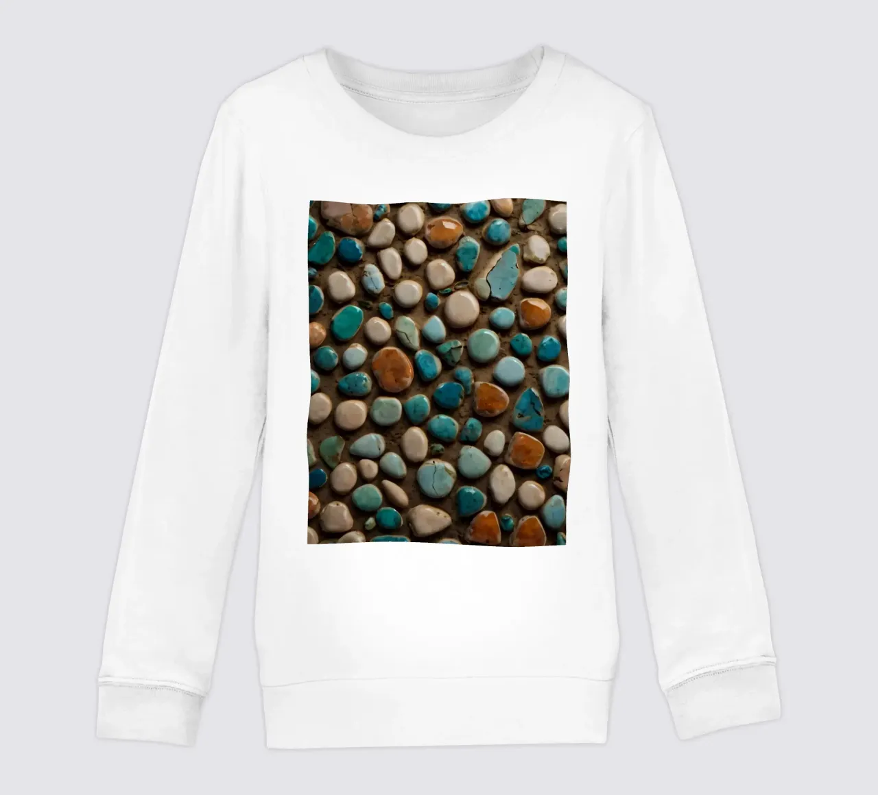 Mosaico colorato con varie pietre lisce felpa bambino da DesignDoodle