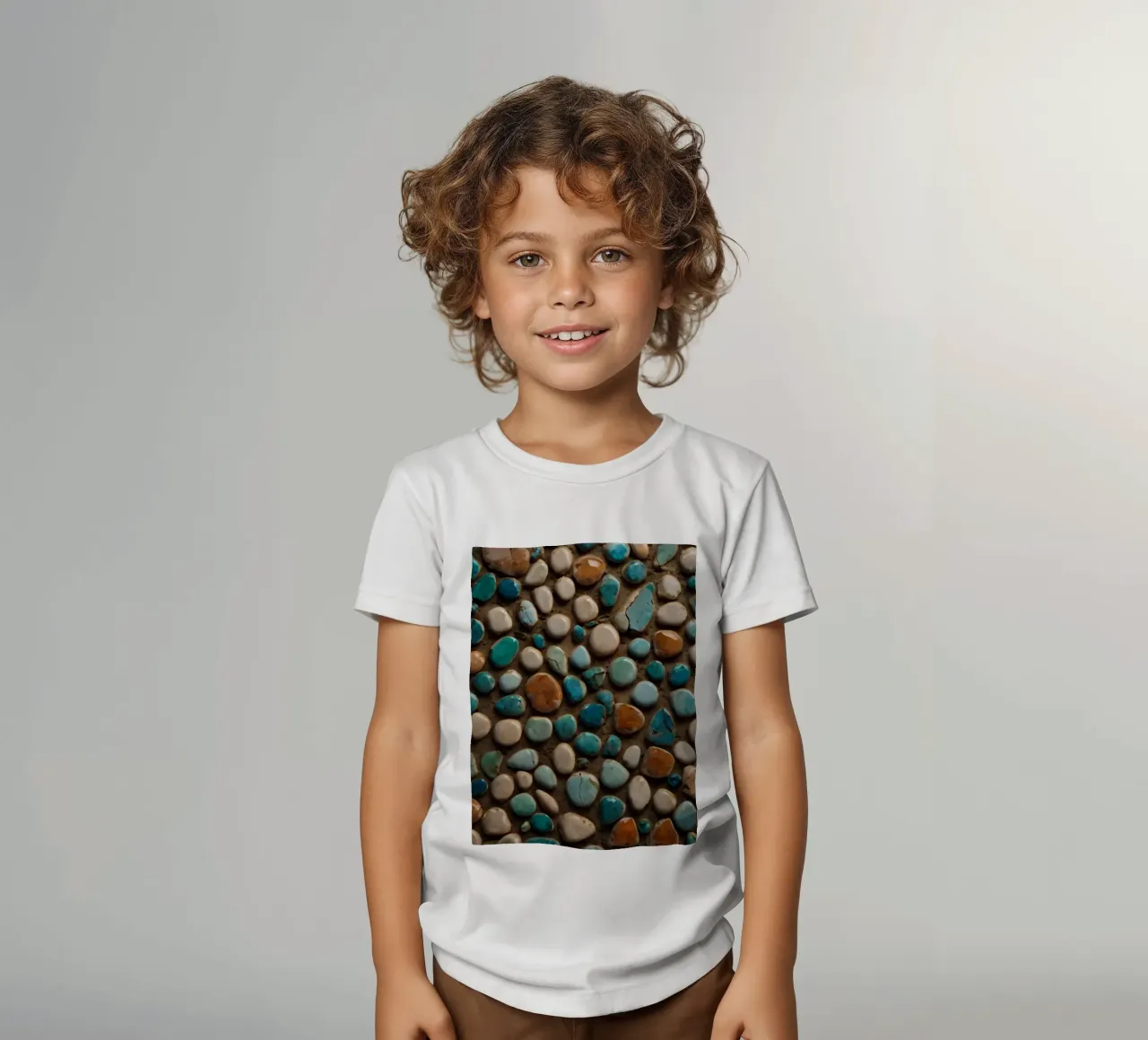 Mosaico colorato con varie pietre lisce t-shirt bambini da DesignDoodle
