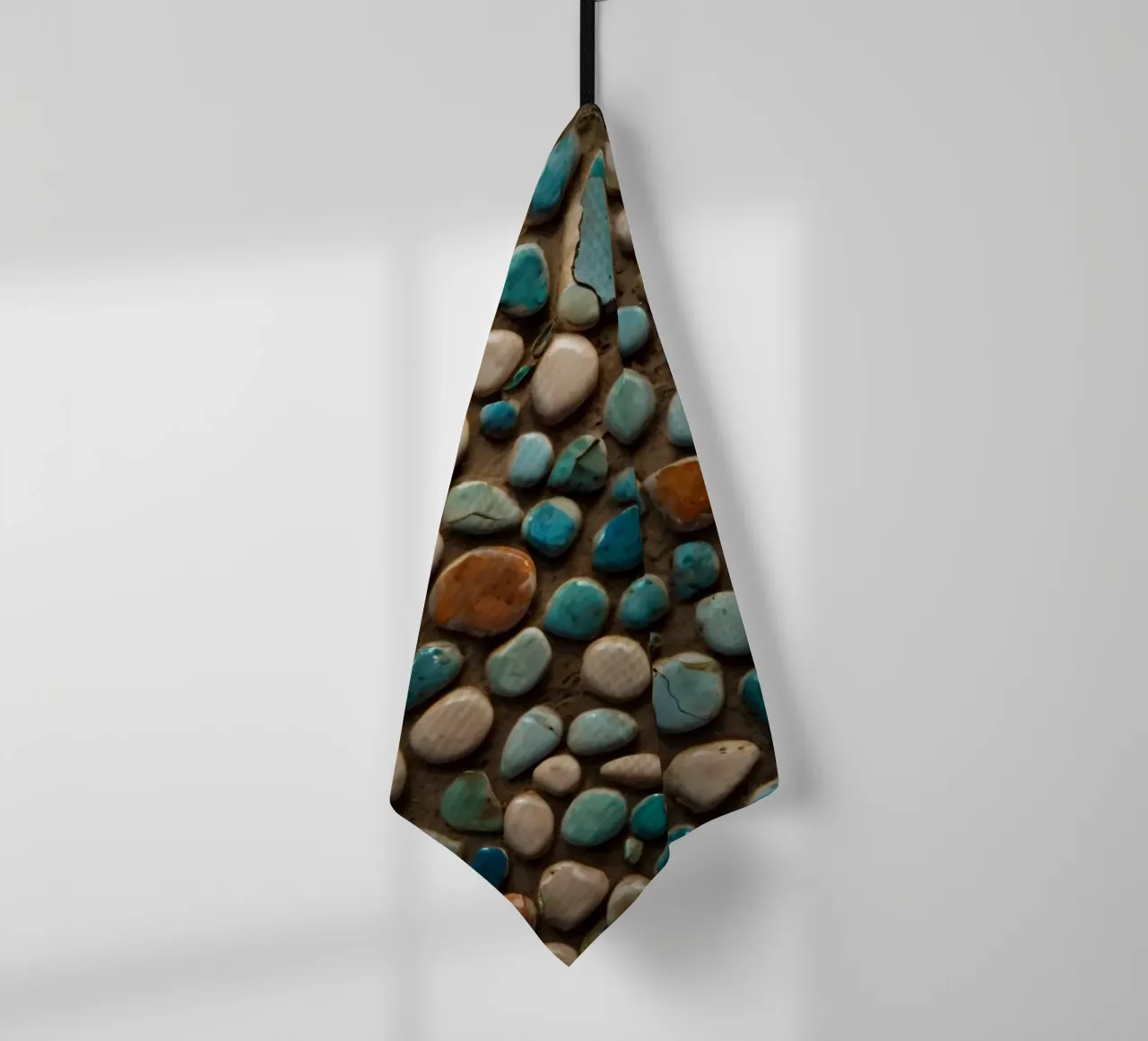 Mosaico colorato con varie pietre lisce canovaccio da cucina da DesignDoodle