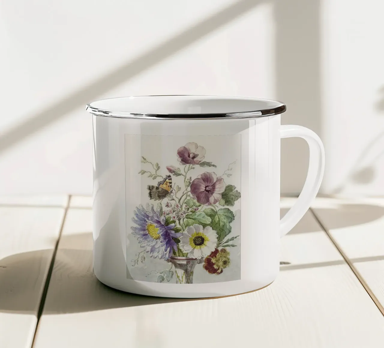 Summer Flowers tazza in smalto da Venus Art
