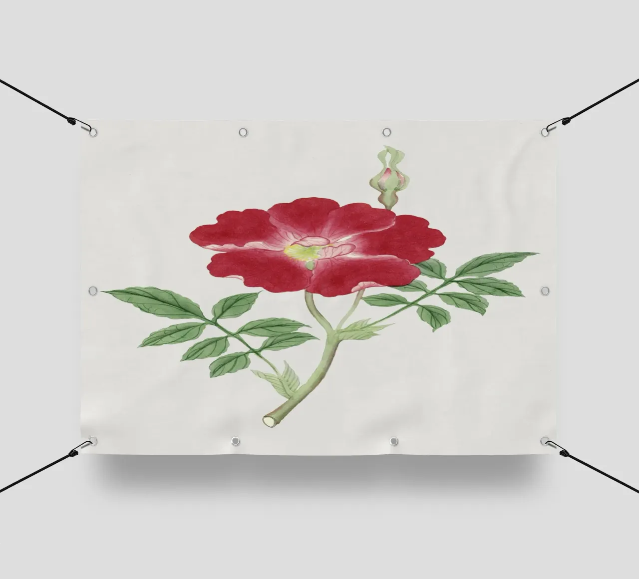 Ilustrazione di fiori giapponesi telo in pvc da Venus Art