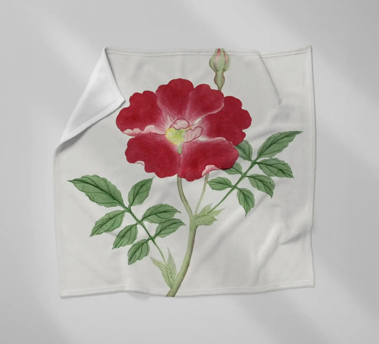 Ilustrazione di fiori giapponesi coperta in pile da Venus Art
