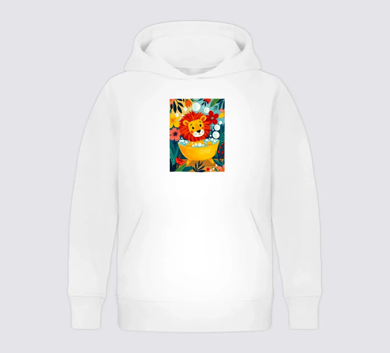 Lion In Bath kids hoodie by ARTOMATIC