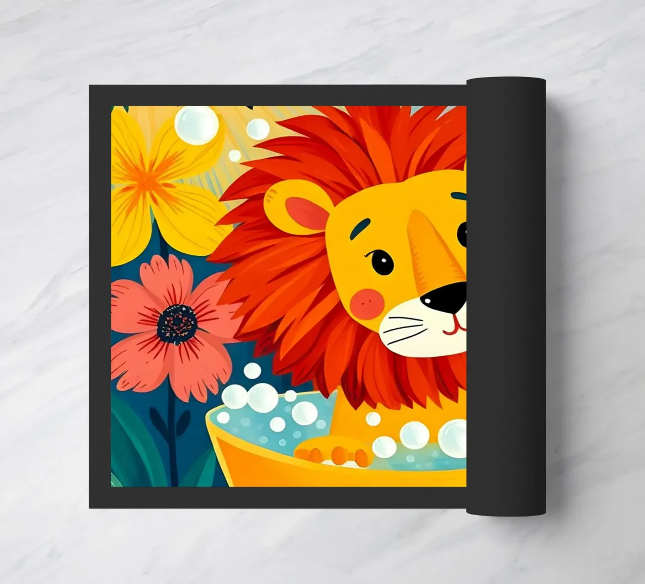 Lion In Bath doormat by ARTOMATIC