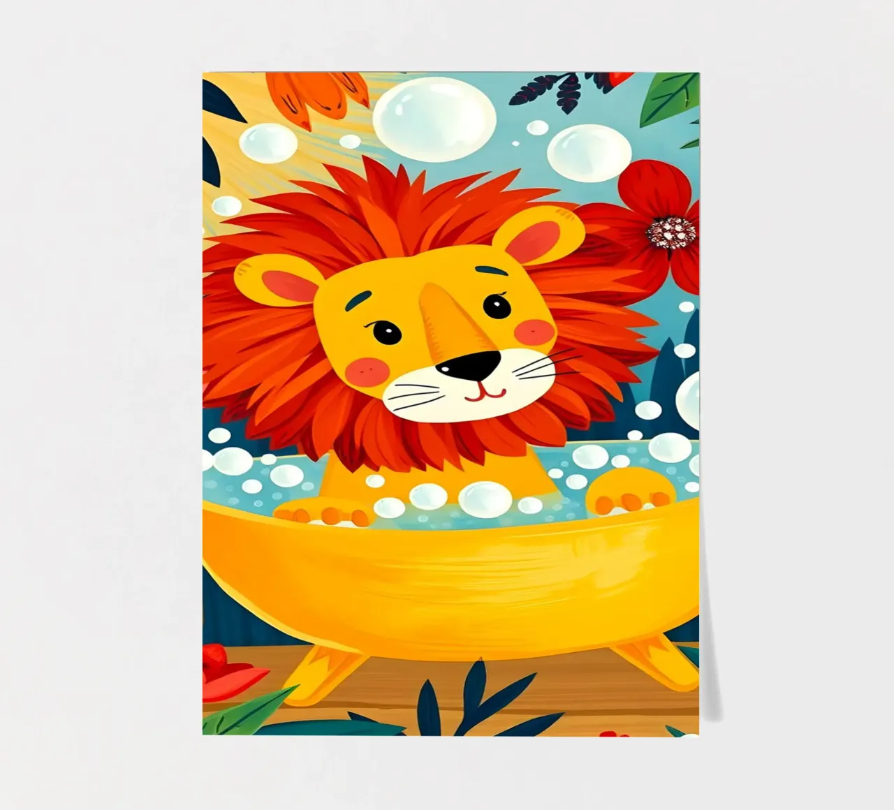 Lion In Bath sticker sheet by ARTOMATIC