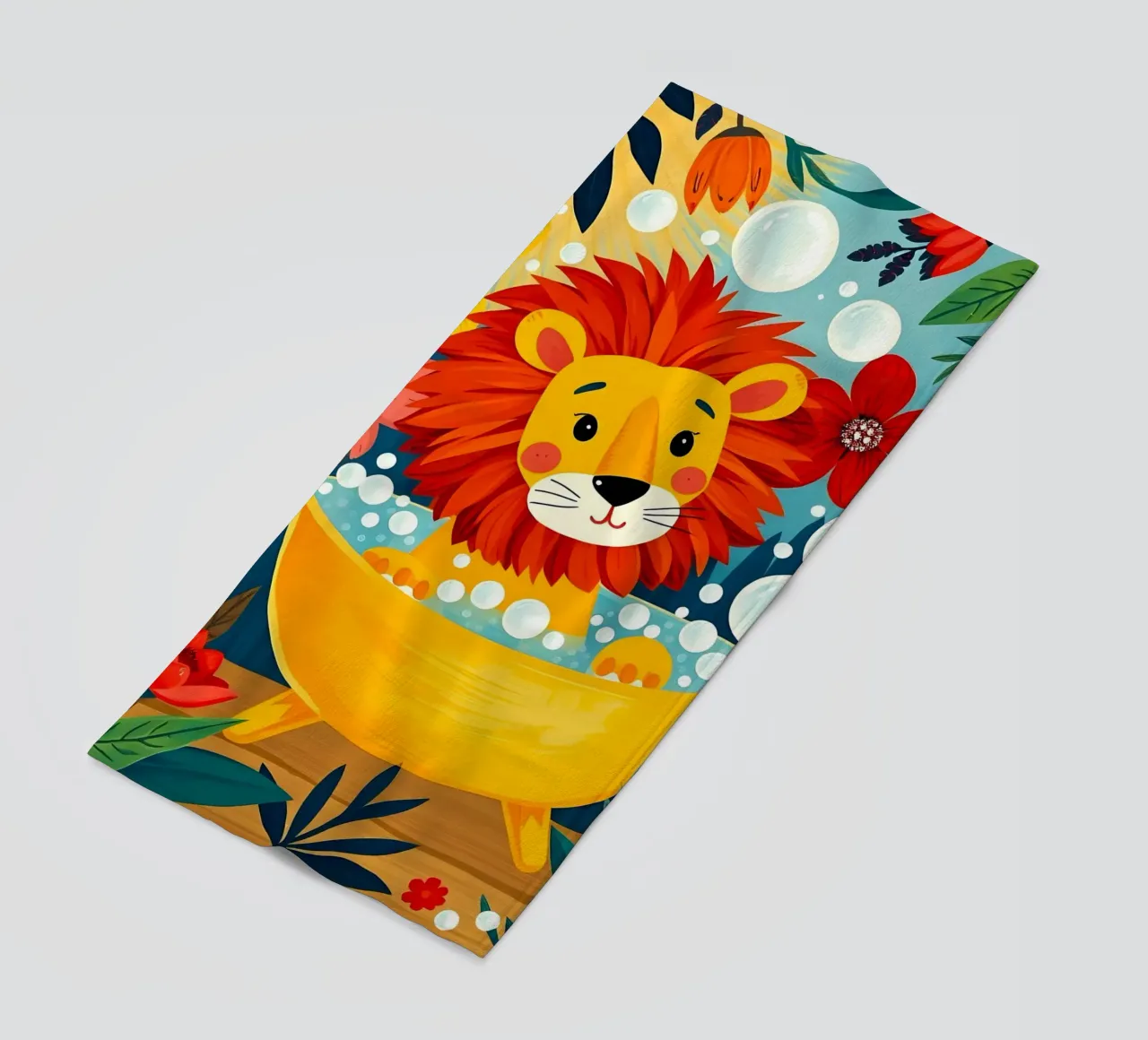 Leone a Bath telo mare da ARTOMATIC