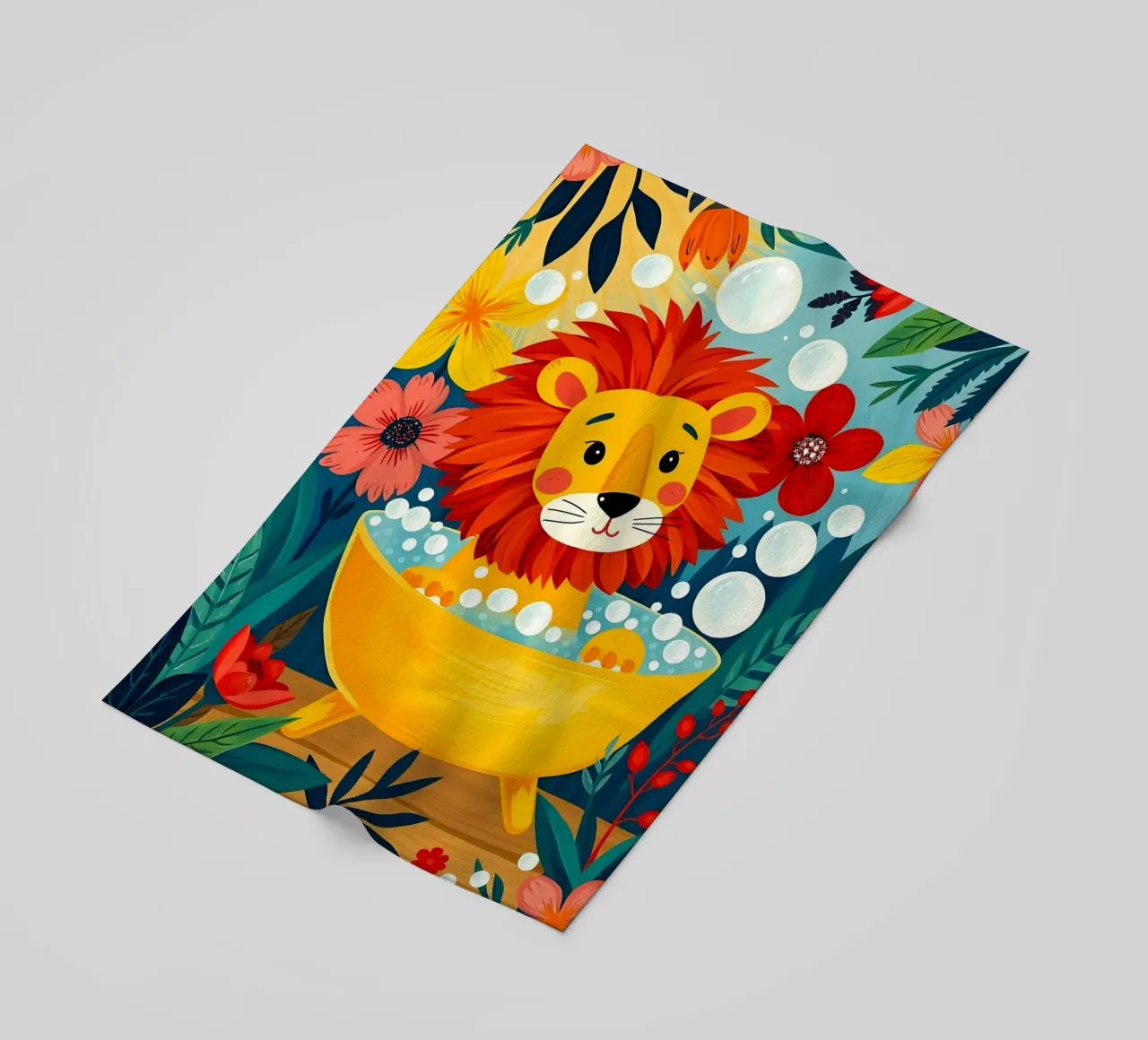 Leone a Bath telo mare da ARTOMATIC